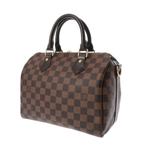 Louis Vuitton Bandouliere Handbag Speedy Canvas Damier Brown